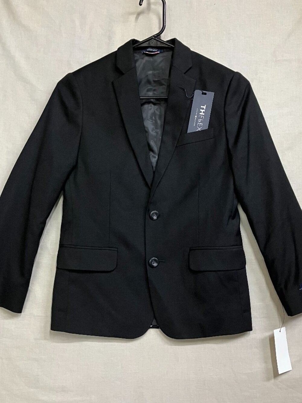 NWT Tommy Hilfiger Blazer Jacket Boys Size 10 Black TH Flex Stretch classic Fit